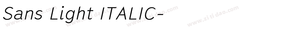 Sans Light ITALIC字体转换